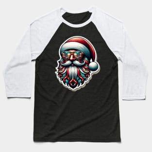 Fashionable Santa: Classic Christmas in a Modern Twist Baseball T-Shirt